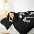 thumbnail image 4 of Homewish Personalized Initial W Bedding Comforter Set for Kids Boys Girls, Ice Hockey Sport Twin Comforter Sets, Black and Gray Bedding Set, Luxury Bedroom Decor, 4 of 8