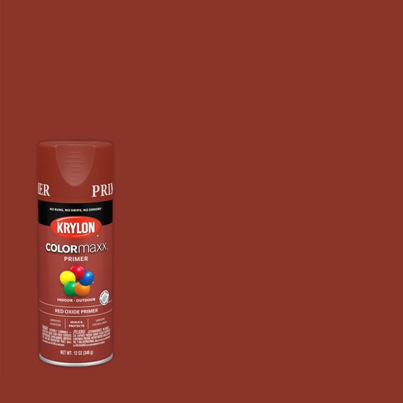 Krylon COLORmaxx Spray Paint   Primer, Flat, Red Oxide, 12 oz