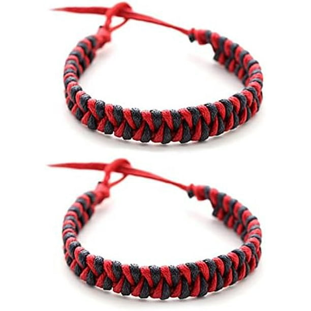 12 Colourful Unisex Friendship Bracelets Partner bracelets model selection red black