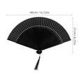 thumbnail image 2 of Toyvian 1 Set Folding Hand Fans Bamboo Black Women Cooling Decorative Travel Companion Summer, 2 of 8