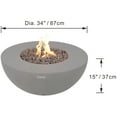 thumbnail image 5 of Bellawood 34 Inch Round Concrete Natural Gas Fire Pit Table in Gray By Lakeview Outdoor Designs, 5 of 6