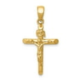 thumbnail image 1 of FB Jewels 14K Gold Polished 2-D Crucifix with Jesus on Cross Pendant, 1 of 4