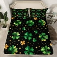 thumbnail image 2 of Feelyou Teens Magic Shamrock Bed Sheets, Galaxy Stars King Sheets, 4 Pieces, 2 of 7