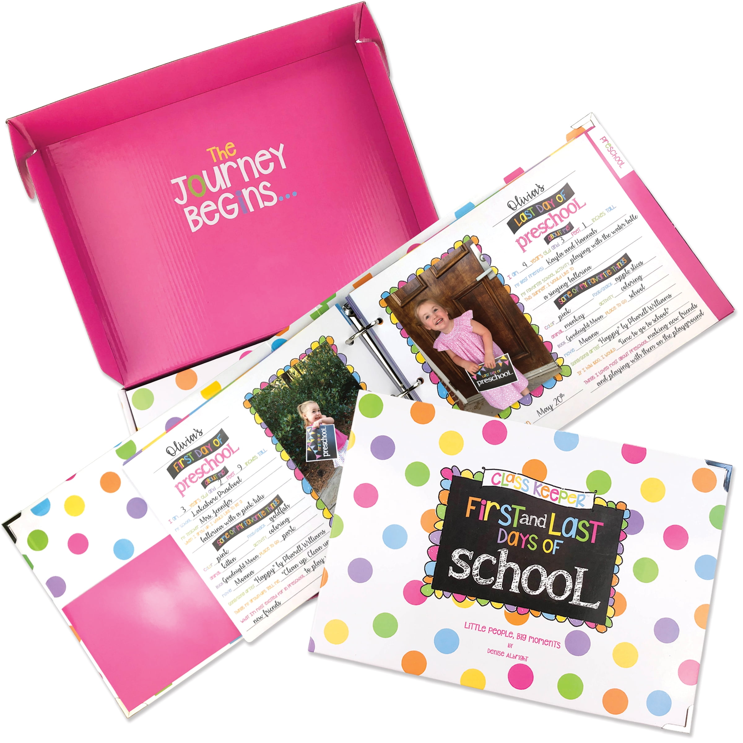 Download First Day Last Day Of School Memory Book Keepsake Album Preschool Thru College Class Keeper Pastel Dots Walmart Com Walmart Com