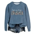 thumbnail image 3 of Simin Sweatshirt for Women, Grandma Sweatshirt for Women Fall Crew Neck Sweatshirts No Hood Happiness Is Being A Grandma, Blue L Women's blended hoodie, 3 of 3