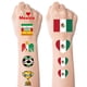 thumbnail image 1 of Tatuajes temporales de la bandera de México CLEAFF, 45 piezas, resistentes al agua, 1 of 6