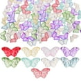 thumbnail image 1 of Miangastore Butterfly Shaped Beads Assorted Color 100Pcs 0.6x0.4x0.2in, 1 of 9