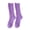 Purple, variant on 1 Pair Women's High Elasticity Cotton Stockings - Breathable, Sweat-Absorbing, and Soft with Ripped Long Holes - Ideal for Fitness