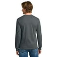 thumbnail image 6 of Gildan Heavy Cotton Long Sleeve T-Shirt, Men's Taped neck Classic Fit Dark Heather Tee, S, 6 of 6