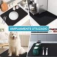 thumbnail image 2 of Tapete de secado de platos para encimera de cocina, tapete absorbente para cocina, tapete de café para encimeras, tapete para cafetera antideslizante de secado rápido (negro), 2 of 4