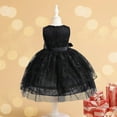 thumbnail image 4 of ZACPNCV Girls Christmas Dress Lace Flower Girl Wedding Prom Pageant Birthday Party Toddler Girl Formal Dress Black 11-12 Years, 4 of 7