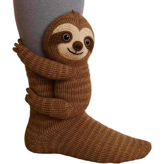 3D Knit Animal Socks for Unisex, Cozy Cute Hand Crochet Knit Sock, Funny Animal Socks, Winter Warm Floor Sock