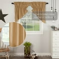 thumbnail image 5 of VHC Brands Simple Life Flax Khaki Country Farmhouse Window Curtain Prairie Swag Set of 2 36x36x18, 5 of 8