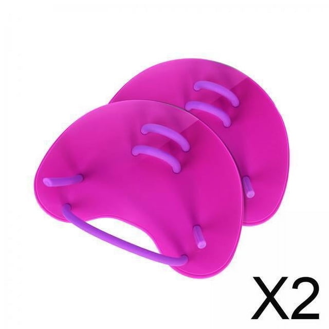 2x Guantes De Paletas De Mano Para Natación, Equipo De Natación Para Fitness Acuático, Paletas De Natación Rosa