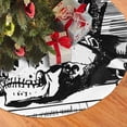 thumbnail image 2 of XMXY Halloween Christmas Tree Skirt, Skull With Crown Holiday Party Indoor Decorations Ornaments, 48 Inch, 2 of 5