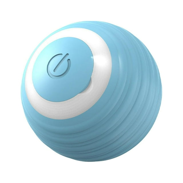 Pelota giratoria automática de silicona para hacer ejercicio con mascotas, juguete para mascotas Peppy Pet Azul