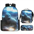 thumbnail image 2 of Godzilla Vs King Kong Schoolbag, Student Backpack, Godzilla Vs Kong Three-Piece Backpack-SHUNJING, 2 of 3