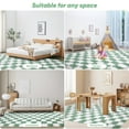 thumbnail image 4 of CozyDesg Shag Area Rugs, 8'x10' Soft Fluffy Floor Rugs Checkered Carpet，Washable Area Rugs for Living Room Bedroom Decor,Light Green & White, 4 of 7