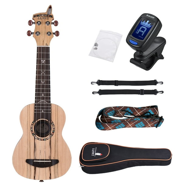 GoolRc 21" Acoustic Wooden Soprano Ukulele Ukelele Uke Spalted Maple