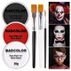 thumbnail image 1 of Set de pintura facial y corporal BADCOLOR blanco, negro y rojo con pinceles, 1 of 8