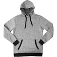 thumbnail image 4 of Ma Croix Mens Lightweight Marled Pullover Hoodie Texture Brushed Fleece, 4 of 5