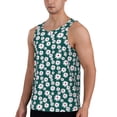 thumbnail image 2 of Gukieu Daisies Flowers Print Men's Quick Dry Fitness Vest, Round Neck Sleeveless Fitness Bodybuilding Top-X-Large, 2 of 7