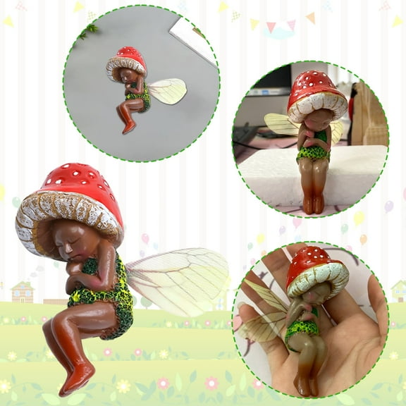 Clearance Under $10 The Sleeping Fairy Ornaments Fairies Figurines Accessories Adorable Hand Painted Winged Fairies For Outdoor Or Baking Decor Khaki