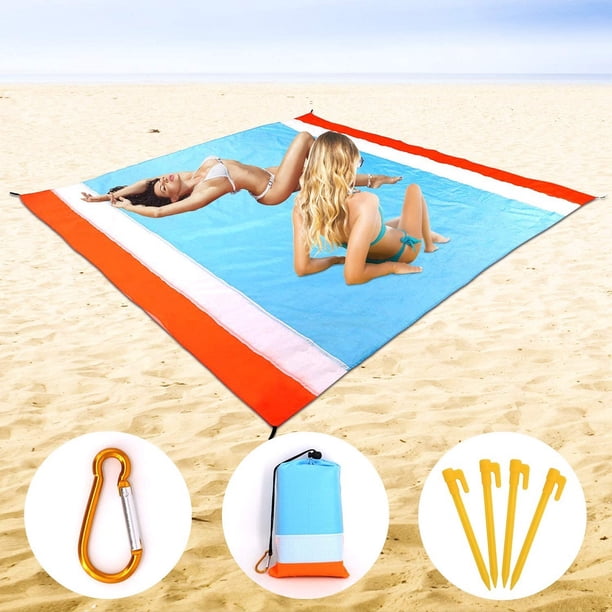 Mini manta impermeable de la playa de la tela escocesa de la estera de la comida campestre del remiendo tricolor de nylon que acampa