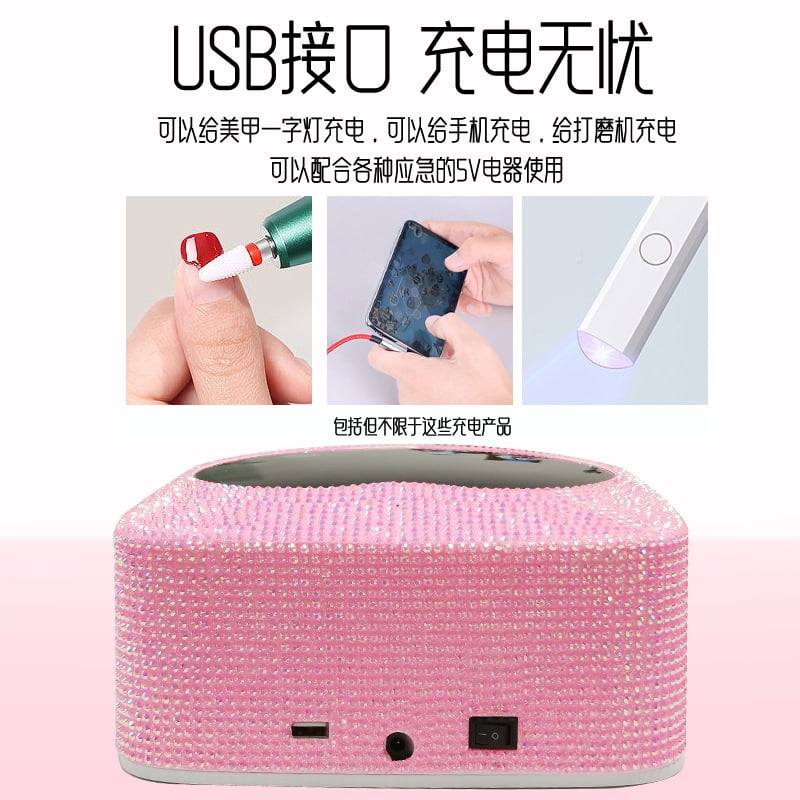X20 Diamond-Embedded High-Power Nails Phototherapy Lamp Quick-Drying Nail Baking Gel Phototherapy Lamp 5-Speed Timing UV/LED Nail Lamp
