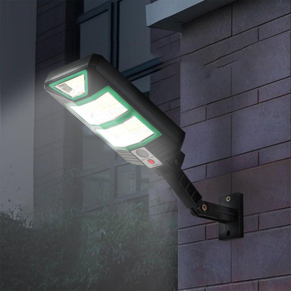 Feltree High-Brightness Solar Street Light with Wireless Motion Sensor, 1800mAh Battery for Driveway/Garden Security, IP65 Waterproof Wall Lamp, Easy Pole/Wall Mount