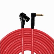 Columber Cable - Right Angle XLR Male to Right Angle 1/4" TS 3-Pin Connector