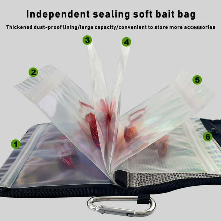Naturalour Reaction Tackle Fishing Tackle Bag,Tackle Binder,Soft Bait and  Worm Storage 