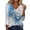 Blue, variant on OIOLOYJM 3/4 Length Sleeve Womens Tops Dressy Casual Shirts Trendy Floral Printed V Neck T Shirts Basic Spring Summer Blouses Mint Green XL