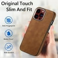 thumbnail image 6 of Case for Apple iPhone 11,Decase Shockproof Anti-Fingerprint Leather Skin-Friendly Cover Slim Fit Soft Phone Shell,for Apple iPhone 11 - Brown, 6 of 6