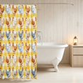 thumbnail image 3 of Erosebridal Chicken Shower Curtain 72Wx72L for Boys Girls, Yellow Gingham Waterproof Bathroom Curtain, 3 of 5