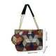 thumbnail image 3 of Conjunto de bolso tote colorblock para mujer | Bolso de hombro con asa superior grande y cartera de embrague | Poliéster multicolor 2 piezas | Elegante aspecto de cuero de cera de aceite | Diseño, 3 of 6