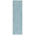 thumbnail image 3 of Safavieh Courtyard Finnian Solid Indoor/Outdoor Runner Rug, Aqua/Gray, 2'3" x 8', 3 of 11