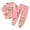 Light Pink, variant on Girls Summer Outfits Fall Long Sleeve Top and Pants Soft Home Wear Set Toddler Girl Clothes Hot Pink H