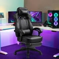 thumbnail image 2 of GTPLAYER Gaming Chair with Footrest, Big and Tall Game Chair 350lb Racing Style Computer Chair, Ergonomic Executive Office Chair High Back with Lumbar Support and Recliner, Black, 2 of 6