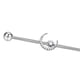 thumbnail image 3 of Aretes de barra de acero inoxidable con forma de barra industrial, joyería vertical Plata, 3 of 7