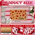 thumbnail image 2 of NANDIYNZHI Valentine's Day Welcome Doormat Outdoor Valentine's Day Rug Layered Red and White Stripe Mat Red Heart Mat for Front Porch Outdoor Entryway, 2 of 5