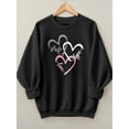 thumbnail image 2 of Women Christian Sweatshirt Faith Hope Love Graphic Shirt Casual Crew Neck Top, 2 of 6