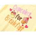 thumbnail image 3 of Beezizac Pajamas for Big/Teen Girls – Yellow Cupcake PJS Soft Long Sleeves & Pants Set Jammies Set Size 10, 3 of 7