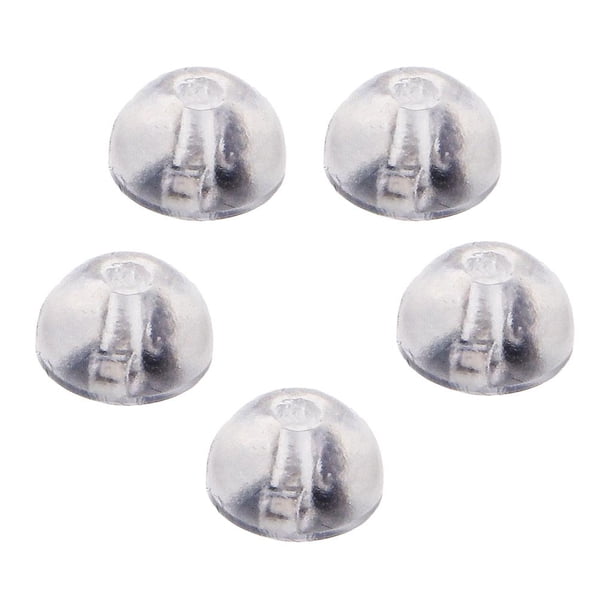 5 pares de cierres de silicona suave universales para pendientes de 5,2 x 4 mm de alto grado y silicona Oro blanco