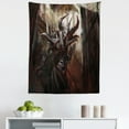 thumbnail image 1 of Fantasy Tapestry, Armored Evil Monster in Apocalyptic Imaginary Knight Character Print, Fabric Wall Hanging Decor for Bedroom Living Room Dorm, 5 Sizes, Red Grey, by Ambesonne, 1 of 1