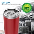 thumbnail image 2 of Vaso Térmico de Acero Inoxidable E T EASYTAO 20oz/590ml Rojo, 2 of 3