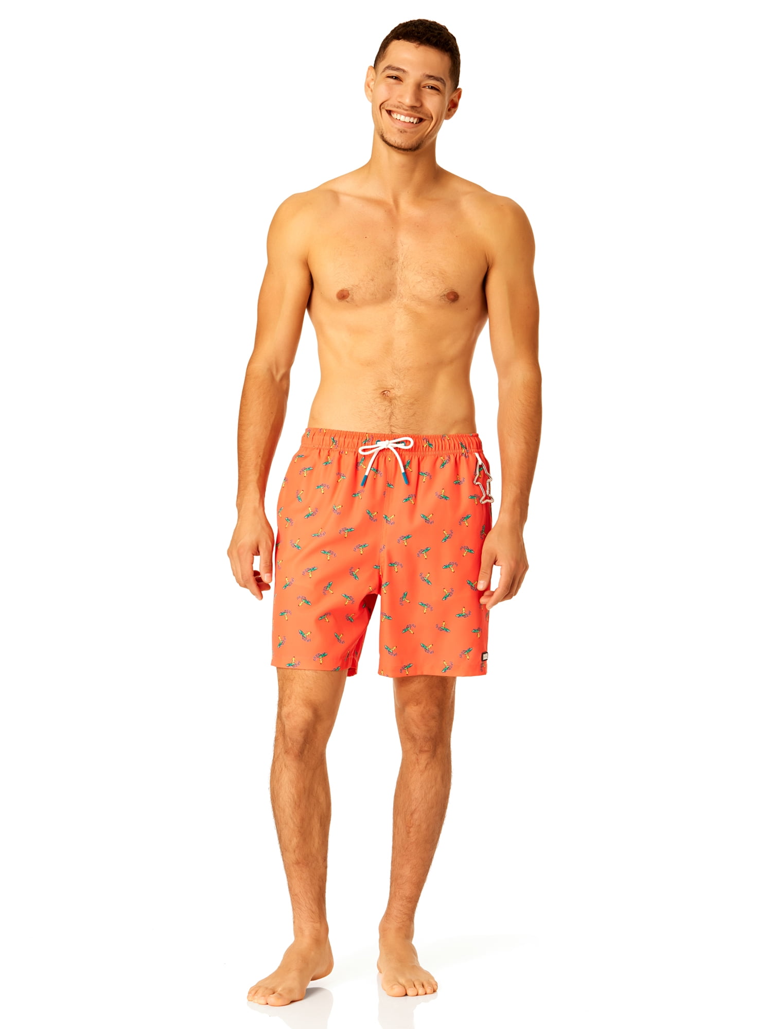 Rugged Shark Men's & Big Men's Swim Trunks, 7" Inseam, Sizes S-3XL
