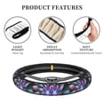 thumbnail image 6 of Gaeub Colored Abstract Breathable Stretch Elastic Steering Wheel Cover, Cool in Summer and Warm in Winter, Universal 15 inch, 6 of 8
