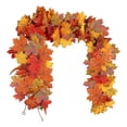 thumbnail image 1 of Otoño Garland Falsas Hoja Arce Artificial 5.7 Pies para La Cena Acción Gracias Chimenea, 1 of 9