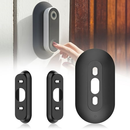 Plated Wall Bracket (EEEKit Wall Plate for Nest Hello, Hard ABS Plastic Adjustable Wedge Bracket Cover for Nest Hello Doorbell, Mounting Wall Plate Wedge)